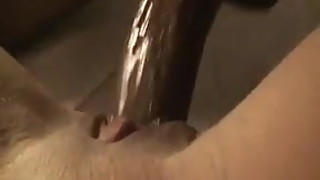 Fucking wet pussy up close with big dick and cum shot